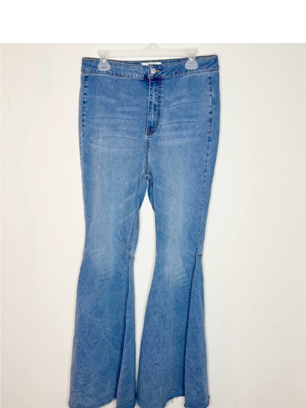 Free People We The Free Just Float On Flare Jeans Love Letters Light Blue 31